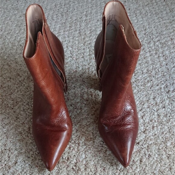 Steve Madden POUT brown leather bootie size 7M - Picture 3 of 12